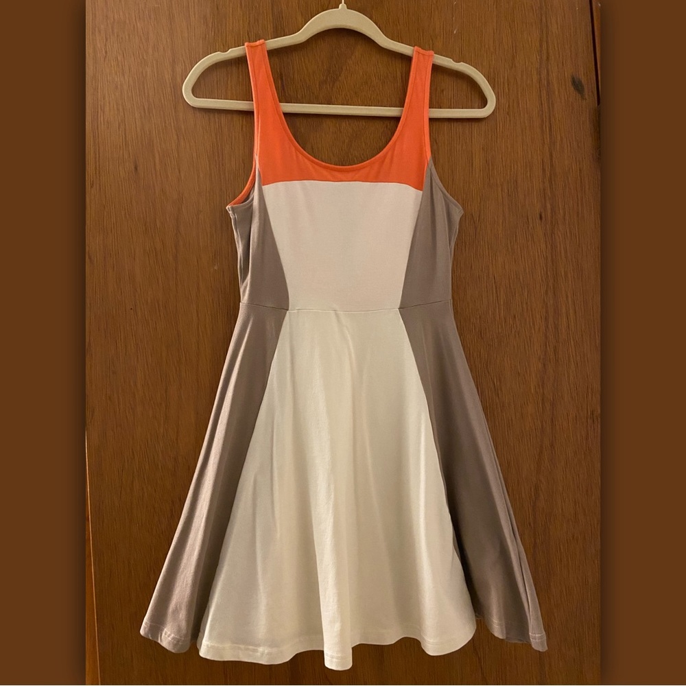 Express Color Block Skater Dress
